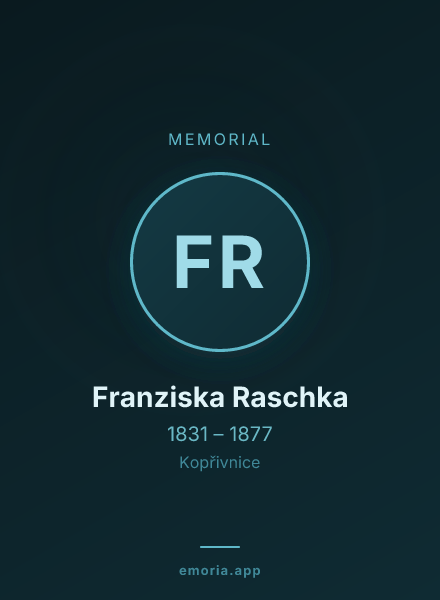 Memorial portrait of Franziska Raschka