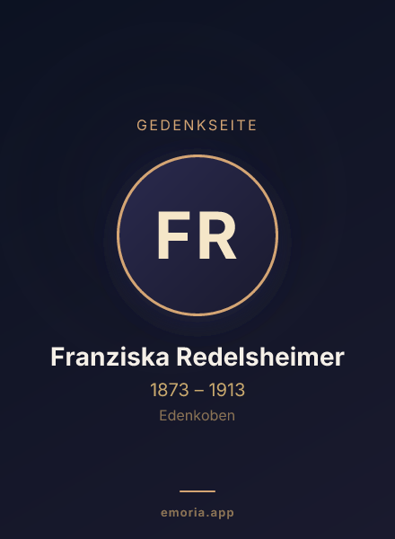 Gedenkportrait von Franziska Redelsheimer