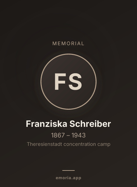 Memorial portrait of Franziska Schreiber