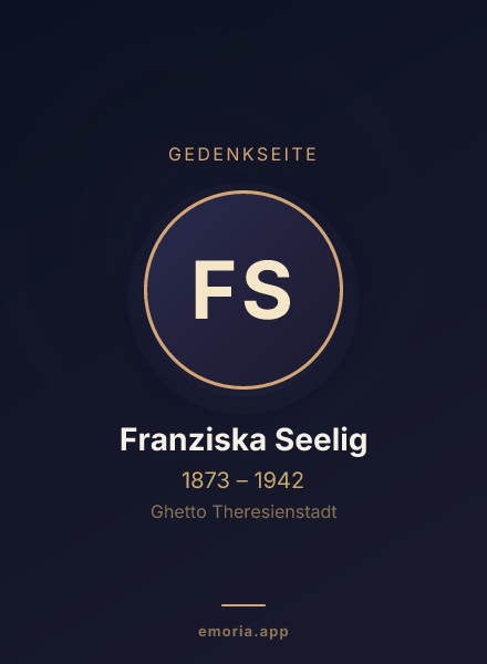 Gedenkportrait von Franziska Seelig