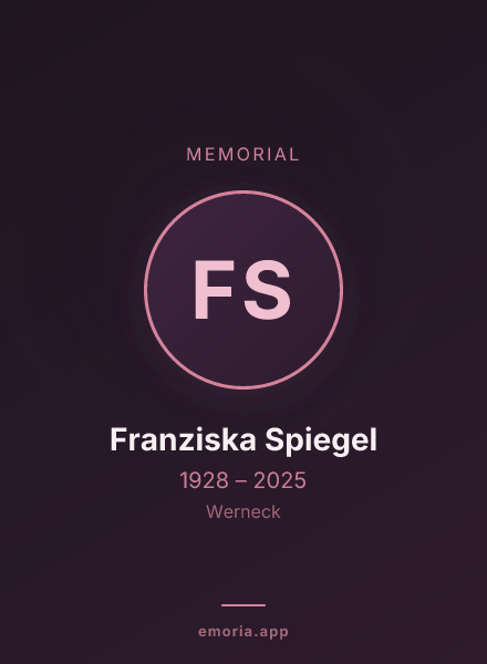 Memorial portrait of Franziska Spiegel