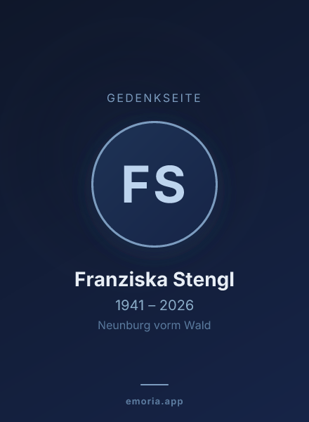 Gedenkportrait von Franziska Stengl