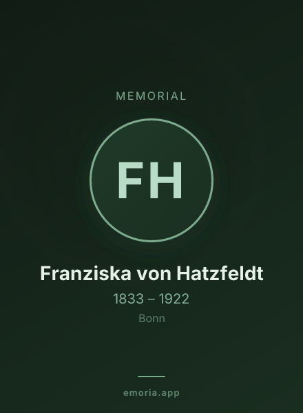 Memorial portrait of Franziska von Hatzfeldt