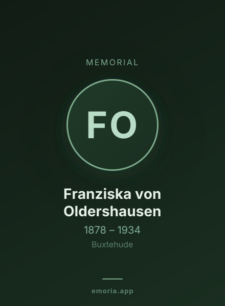 Memorial portrait of Franziska von Oldershausen