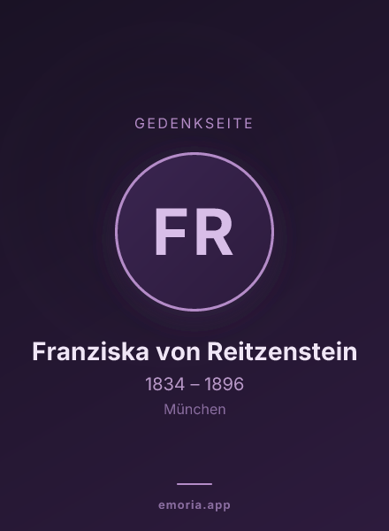 Gedenkportrait von Franziska von Reitzenstein