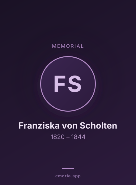 Memorial portrait of Franziska von Scholten