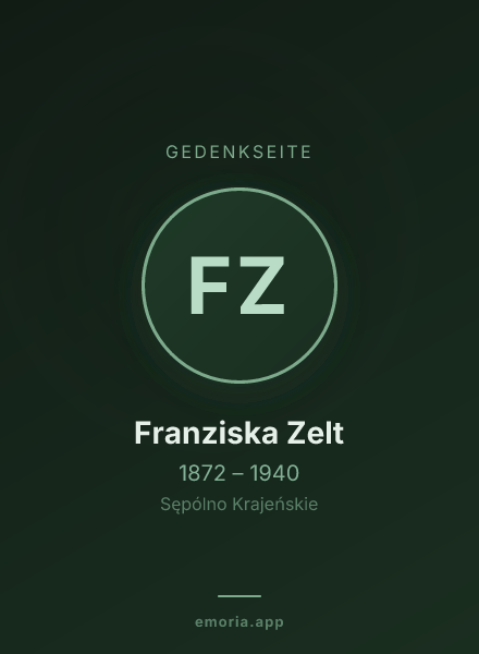 Gedenkportrait von Franziska Zelt