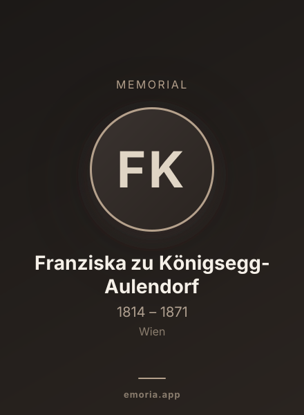 Memorial portrait of Franziska zu Königsegg-Aulendorf