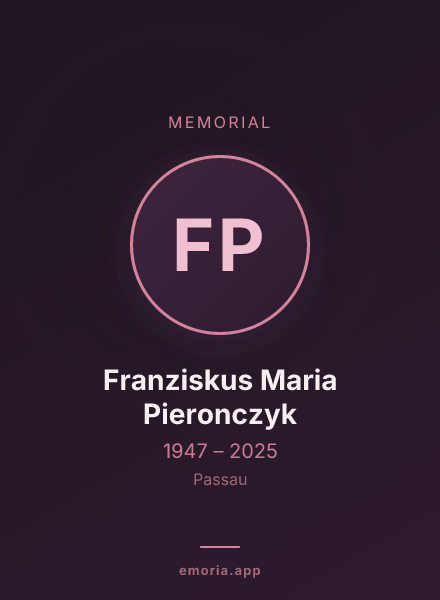 Memorial portrait of Franziskus Maria Pieronczyk