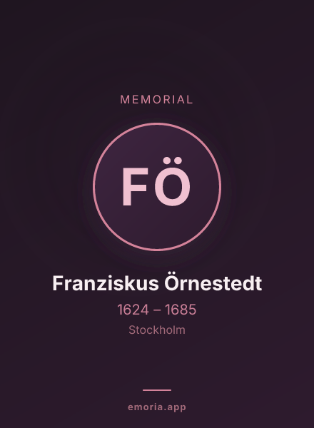 Memorial portrait of Franziskus Örnestedt