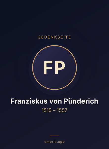 Gedenkportrait von Franziskus von Pünderich