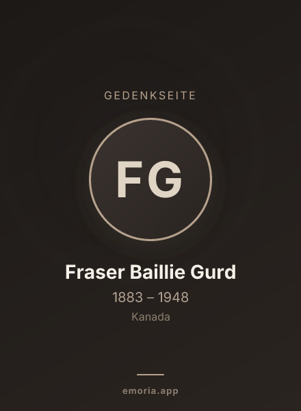 Gedenkportrait von Fraser Baillie Gurd