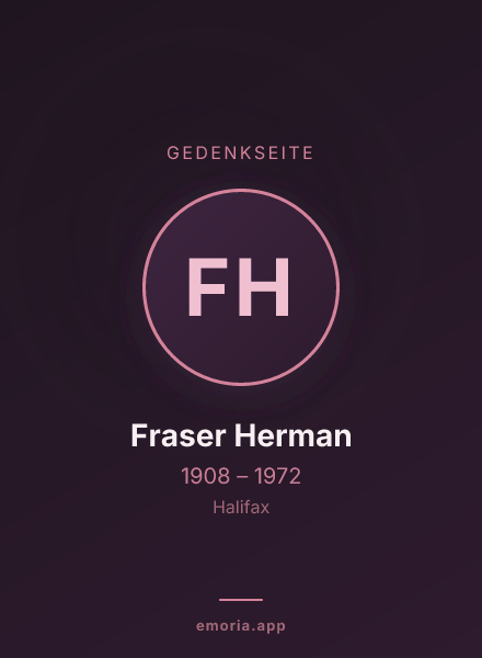 Gedenkportrait von Fraser Herman