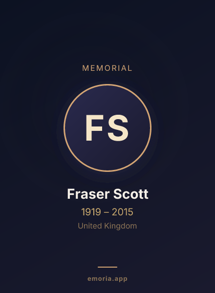 Memorial portrait of Fraser Scott