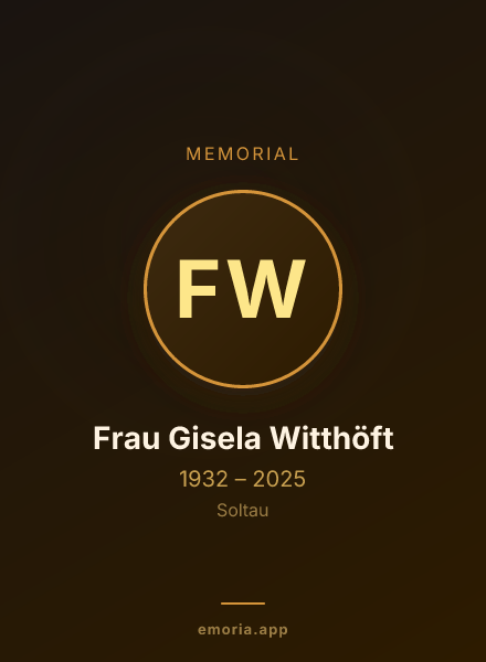 Memorial portrait of Frau Gisela Witthöft