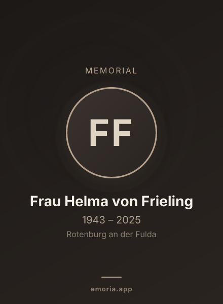Memorial portrait of Frau Helma von Frieling