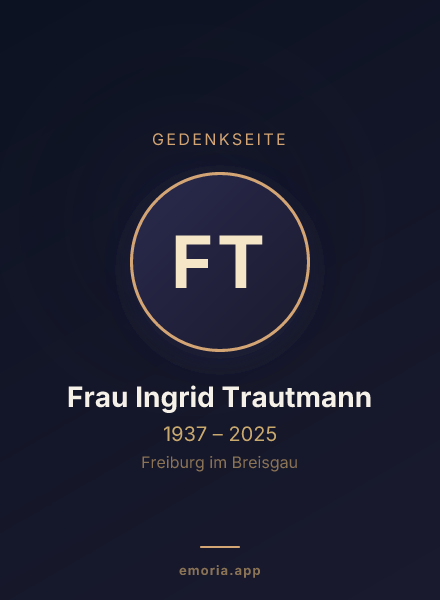 Gedenkportrait von Frau Ingrid Trautmann