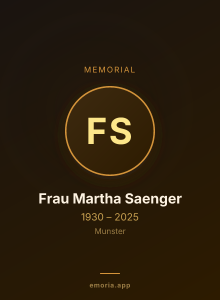 Memorial portrait of Frau Martha Saenger