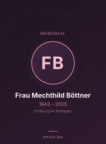 Memorial portrait of Frau Mechthild Böttner
