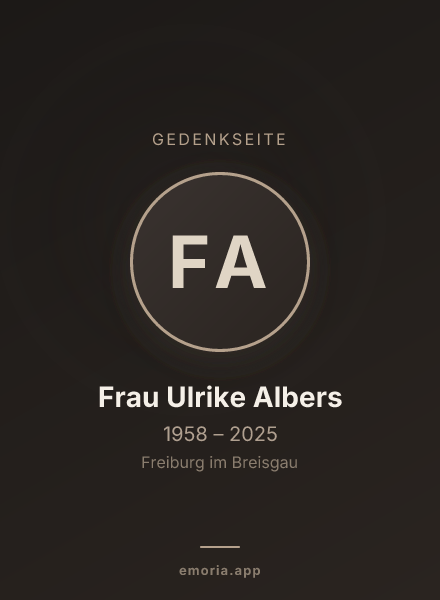 Gedenkportrait von Frau Ulrike Albers