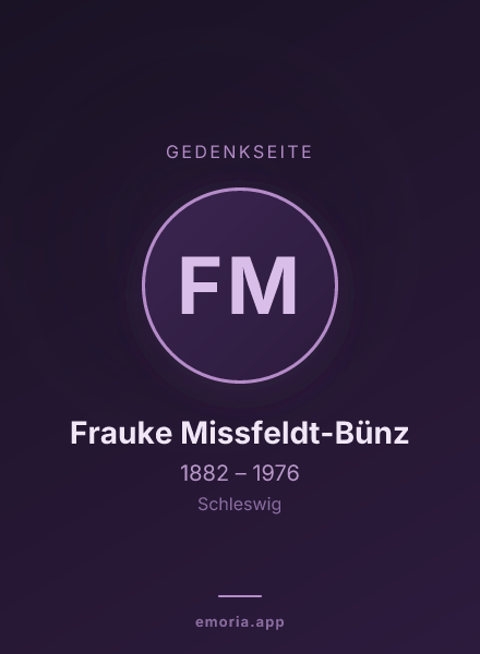 Gedenkportrait von Frauke Missfeldt-Bünz
