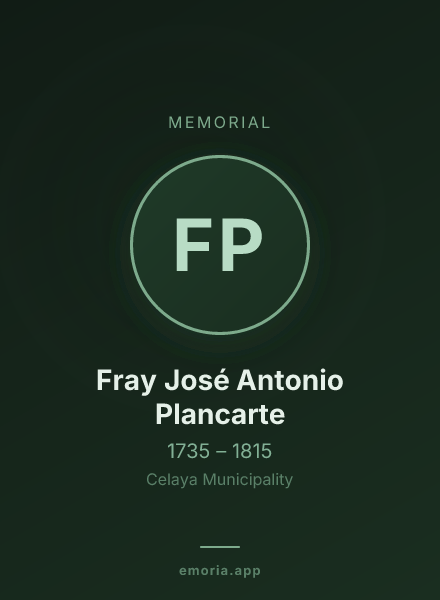 Memorial portrait of Fray José Antonio Plancarte