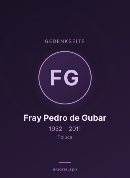 Gedenkportrait von Fray Pedro de Gubar