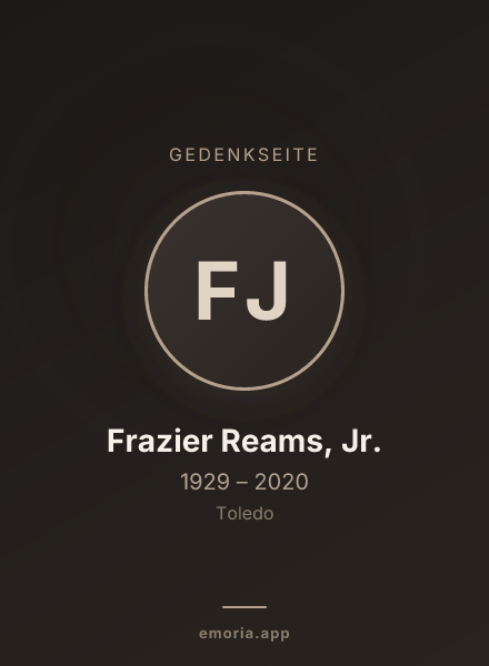 Gedenkportrait von Frazier Reams, Jr.