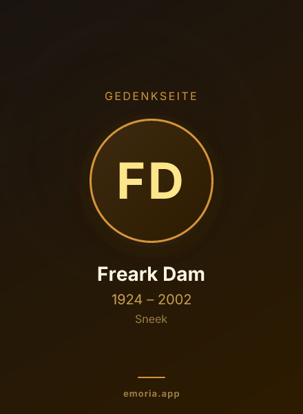 Gedenkportrait von Freark Dam
