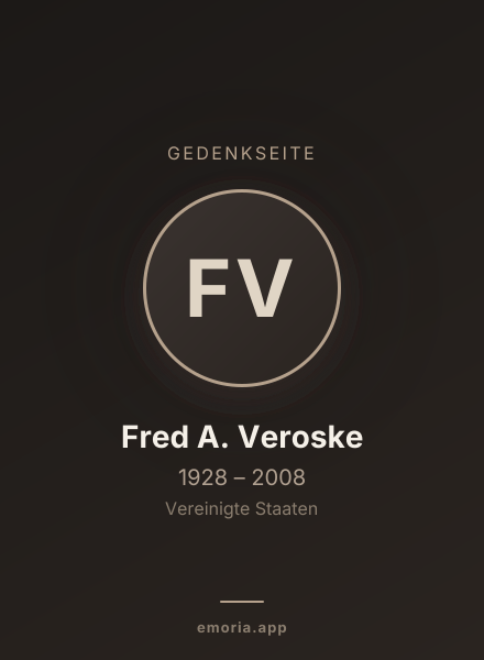 Gedenkportrait von Fred A. Veroske