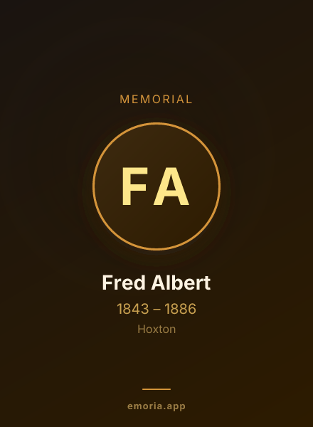 Memorial portrait of Fred Albert