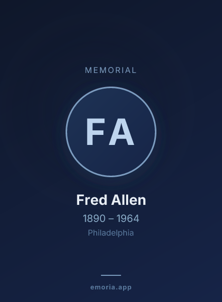 Memorial portrait of Fred Allen