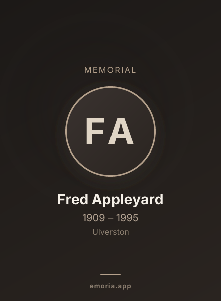 Memorial portrait of Fred Appleyard
