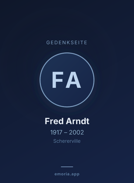 Gedenkportrait von Fred Arndt