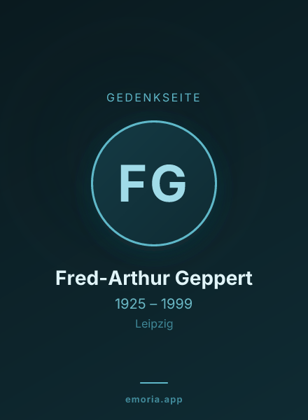 Gedenkportrait von Fred-Arthur Geppert