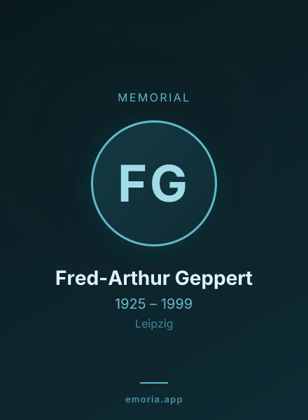 Memorial portrait of Fred-Arthur Geppert
