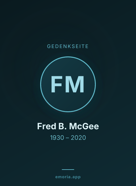 Gedenkportrait von Fred B. McGee