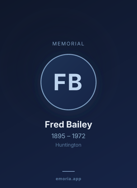 Memorial portrait of Fred Bailey