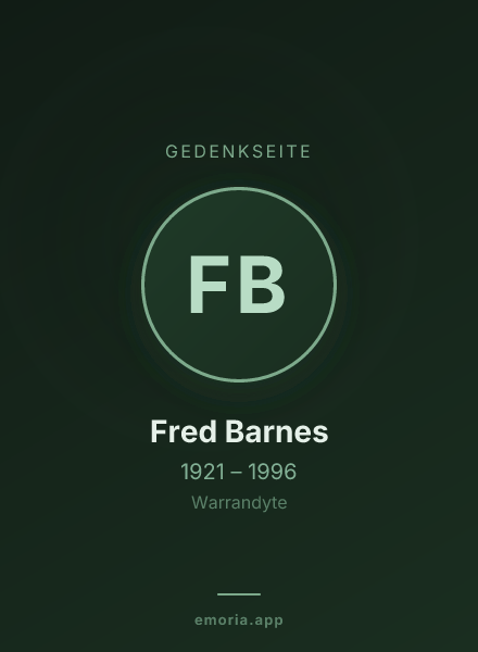Gedenkportrait von Fred Barnes