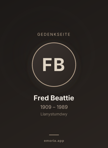 Gedenkportrait von Fred Beattie
