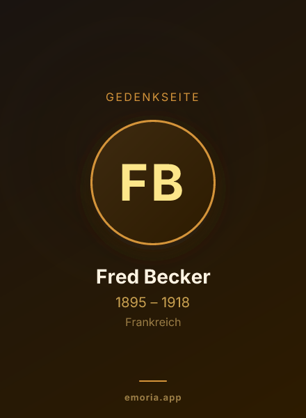 Gedenkportrait von Fred Becker