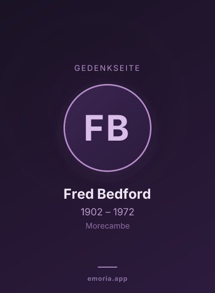 Gedenkportrait von Fred Bedford