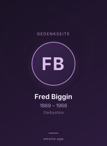 Gedenkportrait von Fred Biggin