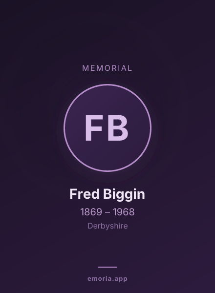 Memorial portrait of Fred Biggin