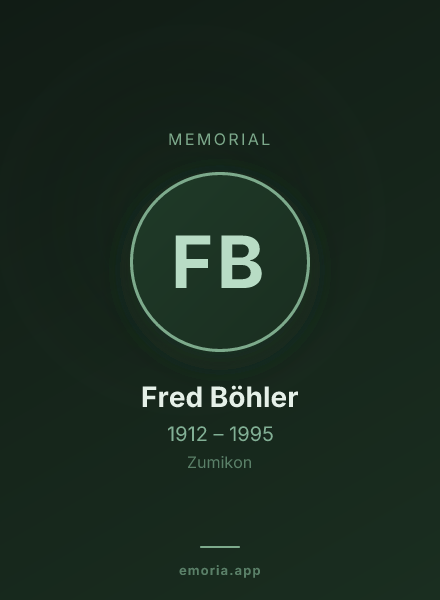 Memorial portrait of Fred Böhler