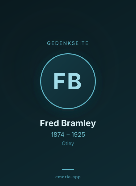 Gedenkportrait von Fred Bramley