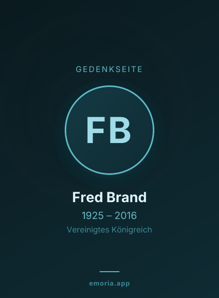 Gedenkportrait von Fred Brand