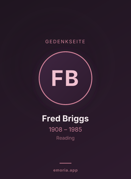 Gedenkportrait von Fred Briggs