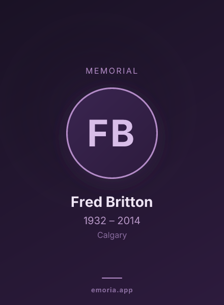 Memorial portrait of Fred Britton