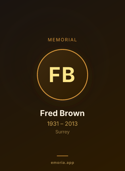 Memorial portrait of Fred Brown
